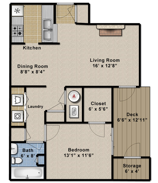 One Bedroom/One Bath
